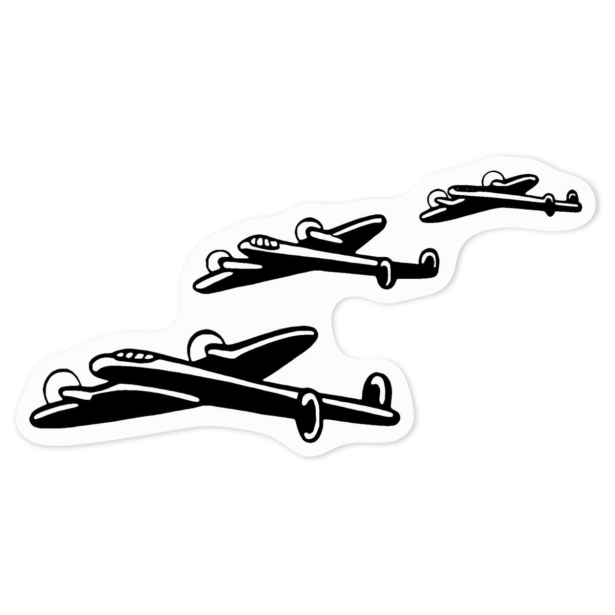 'Bomber Planes' Clear Premium Vinyl Decal Stickers – Waterproof, Durable & Easy to Apply - For Car Bumpers, Windows, Bins & More - Medium (100mm) (DC00066690)