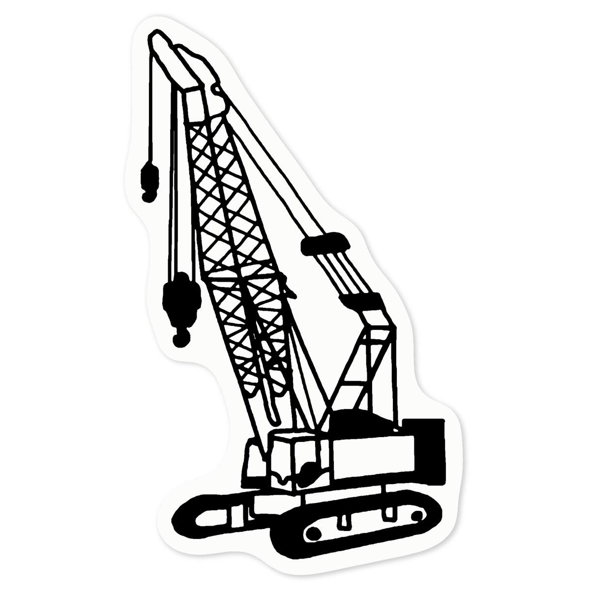 'Crane' Clear Premium Vinyl Decal Stickers – Waterproof, Durable & Easy to Apply - For Car Bumpers, Windows, Bins & More - Medium (100mm) (DC00069146)