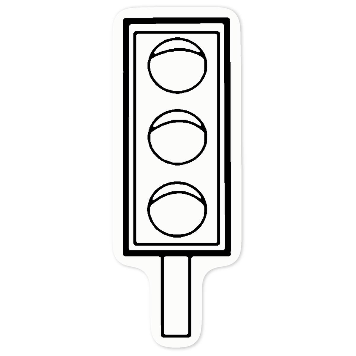 'Traffic Light' Clear Premium Vinyl Decal Stickers – Waterproof, Durable & Easy to Apply - For Car Bumpers, Windows, Bins & More - Medium (100mm) (DC00070186)