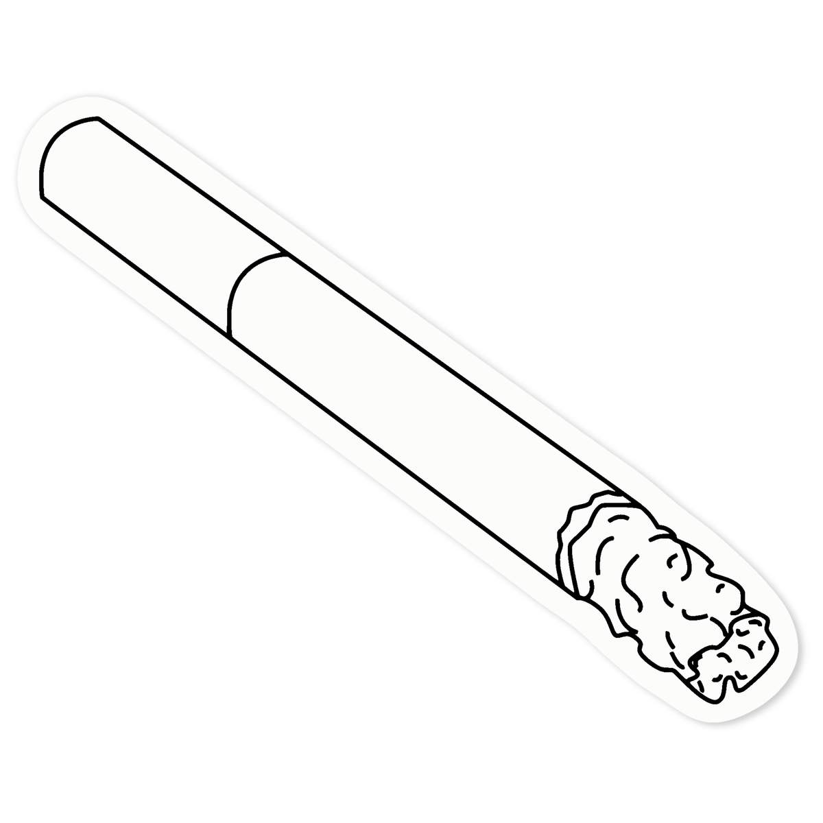 'Cigarette' Clear Premium Vinyl Decal Stickers – Waterproof, Durable & Easy to Apply - For Car Bumpers, Windows, Bins & More - Medium (100mm) (DC00086250)