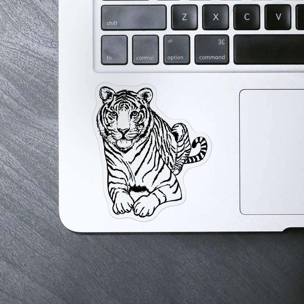'Sitting Tiger' Clear Sticker Decals (DC034525) - Picture 14 of 30