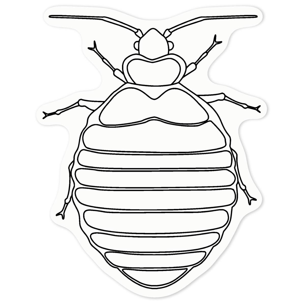 'Bed Bug' Clear Premium Vinyl Decal Stickers – Waterproof, Durable & Easy to Apply - For Car Bumpers, Windows, Bins & More - Medium (100mm) (DC00121685)