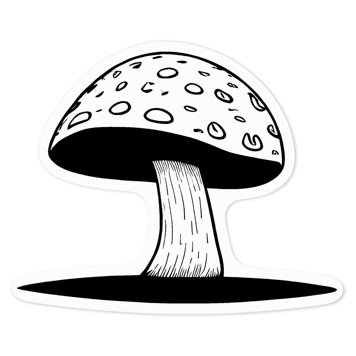 'The Way Of The Mushroom' Clear Premium Vinyl Decal Stickers – Waterproof, Durable & Easy to Apply - For Car Bumpers, Windows, Bins & More - Medium (100mm) (DC00124201)