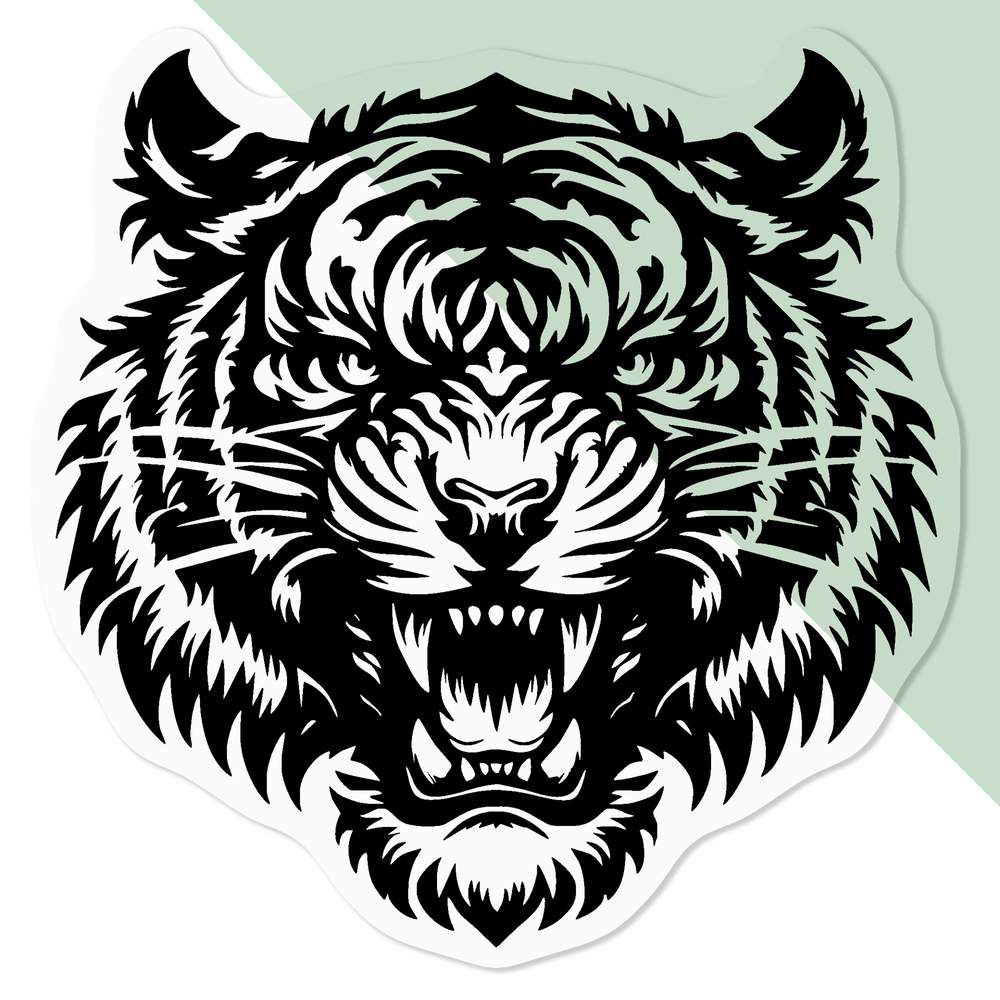 'Fierce Tiger' Clear Sticker Decals (DC045422) - Picture 13 of 30