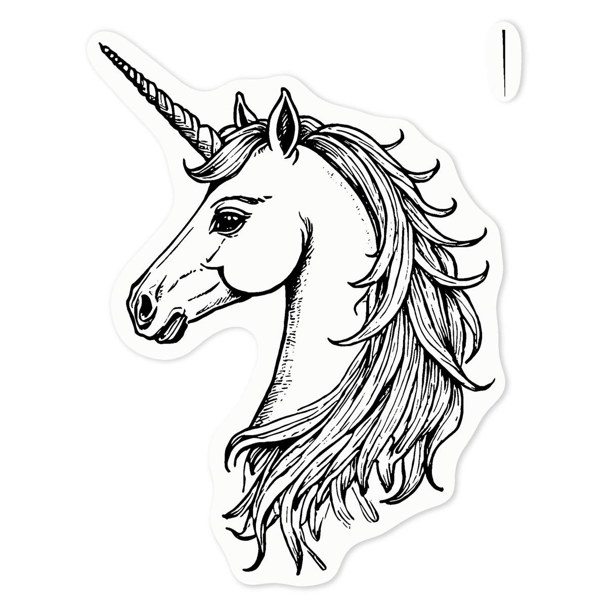 'Enchanted Unicorn' Clear Premium Vinyl Decal Stickers – Waterproof, Durable & Easy to Apply - For Car Bumpers, Windows, Bins & More - Medium (100mm) (DC00132681)