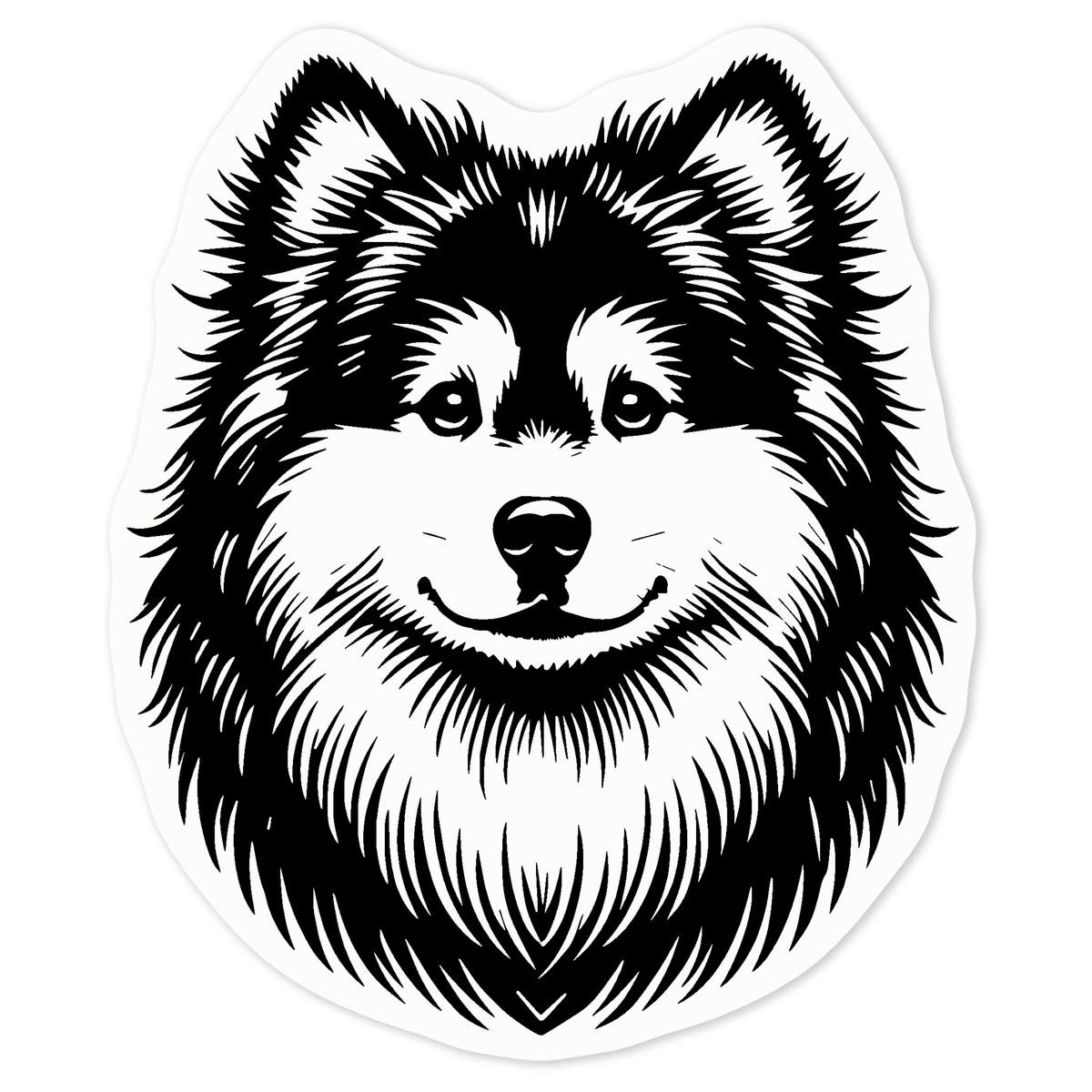 'Finnish Lapphund' Vinyl Decal Sticker - Clear, 10cm - Waterproof Permanent Graphic for Cars, Windows, Bins and Smooth Surfaces (DC00133969)