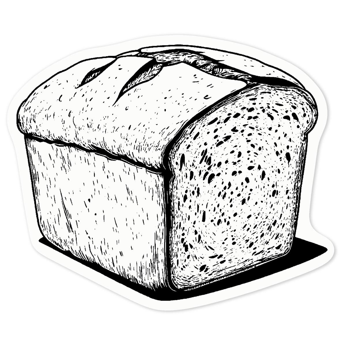 'Organic Bread' Clear Premium Vinyl Decal Stickers – Waterproof, Durable & Easy to Apply - For Car Bumpers, Windows, Bins & More - Medium (100mm) (DC00139125)
