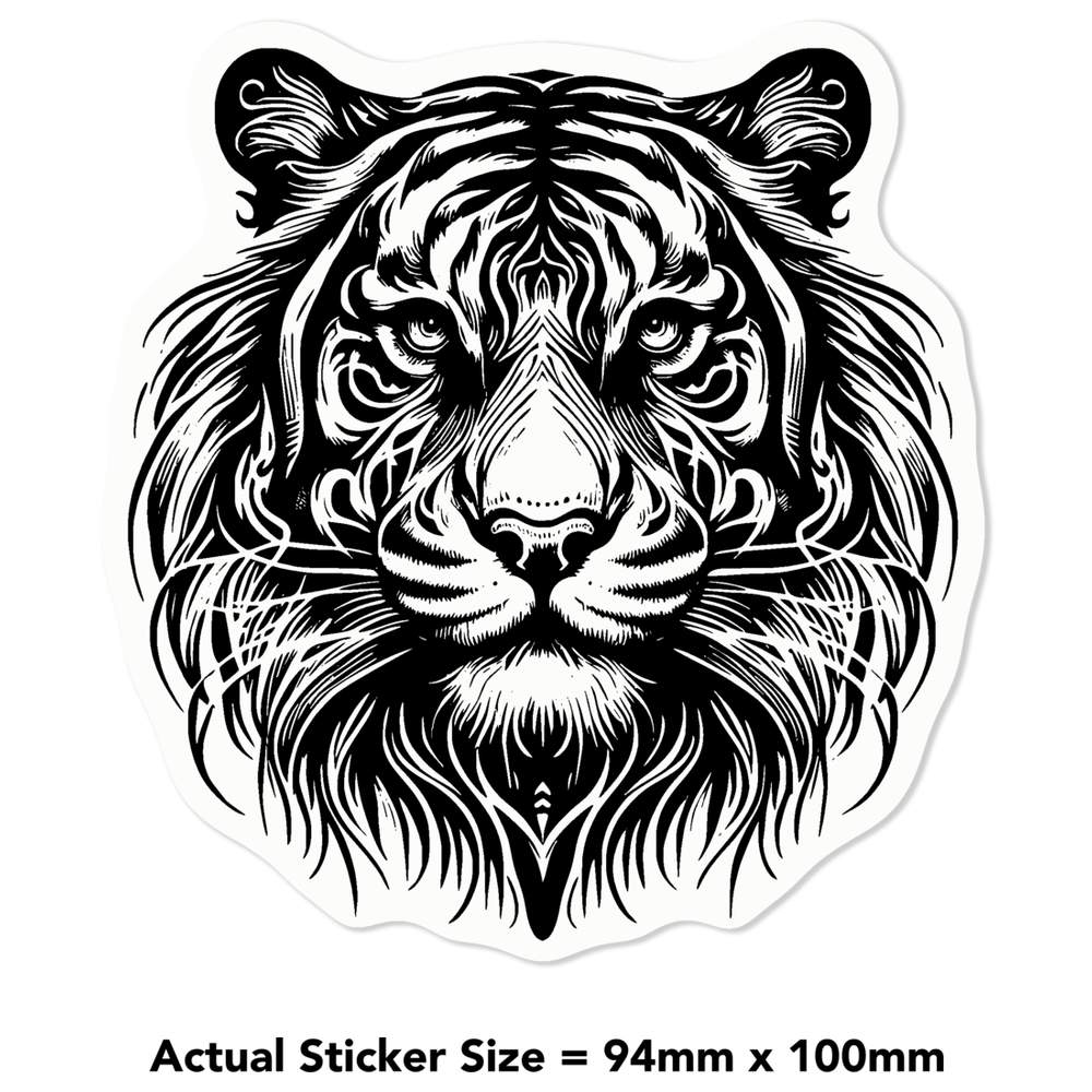 'Tribal Tiger Head' Clear Sticker Decals (DC055025) - Picture 15 of 30