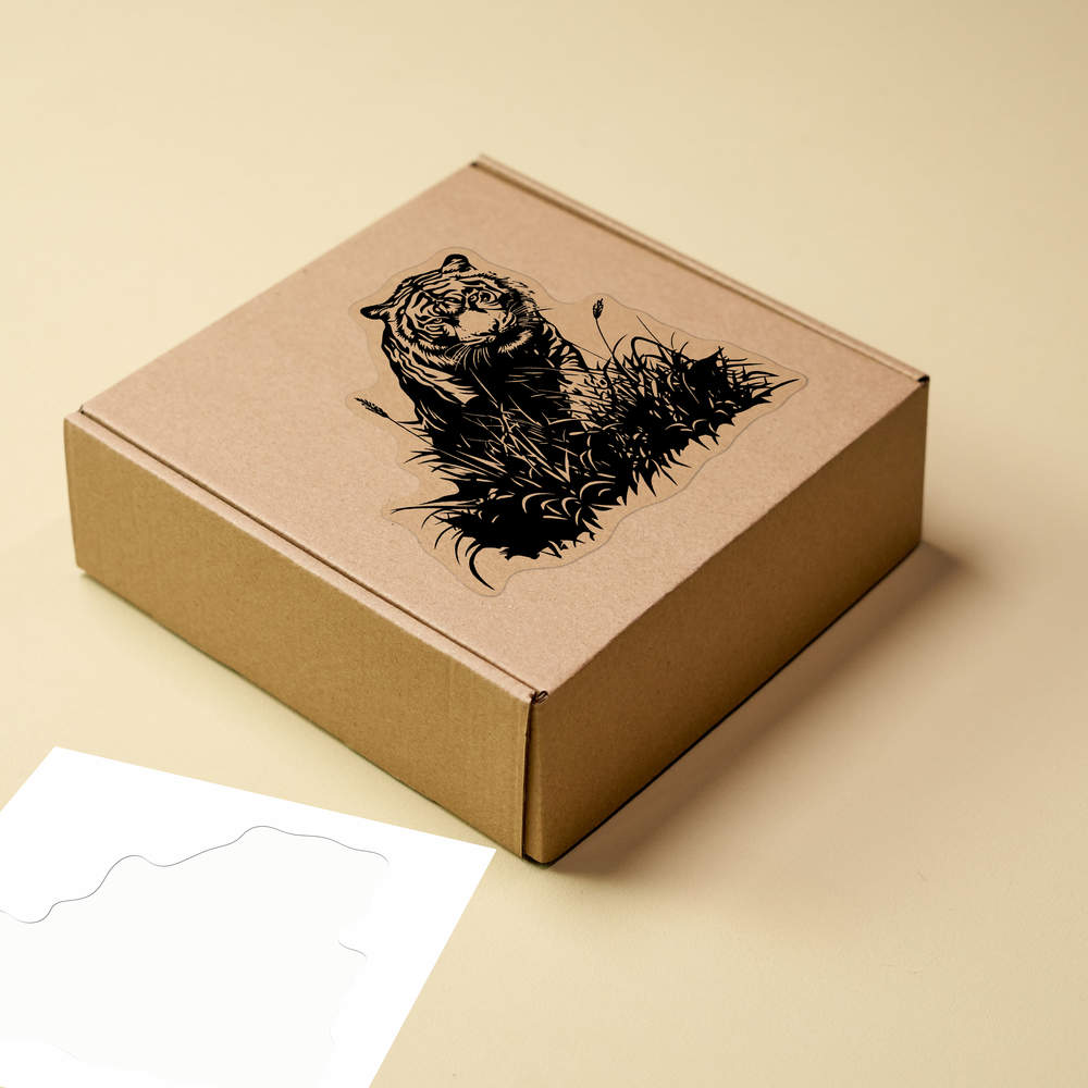 'Tiger in Grass' Clear Sticker Decals (DC055207) - Picture 16 of 30