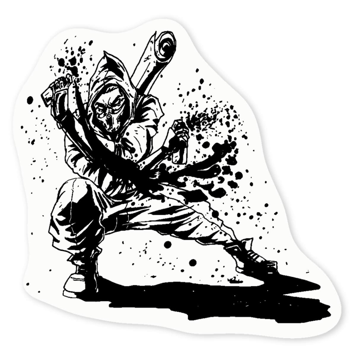 'Graffiti Ninja' Clear Sticker Decals (DC000990)