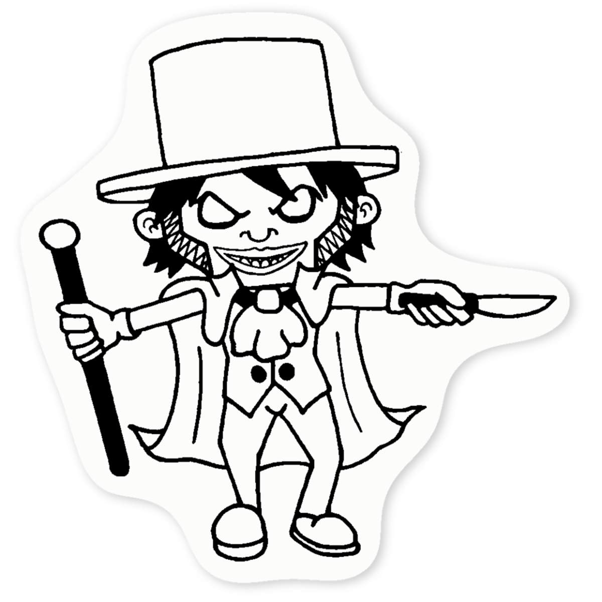 'Jack The Ripper' Clear Sticker Decals (DC002207)