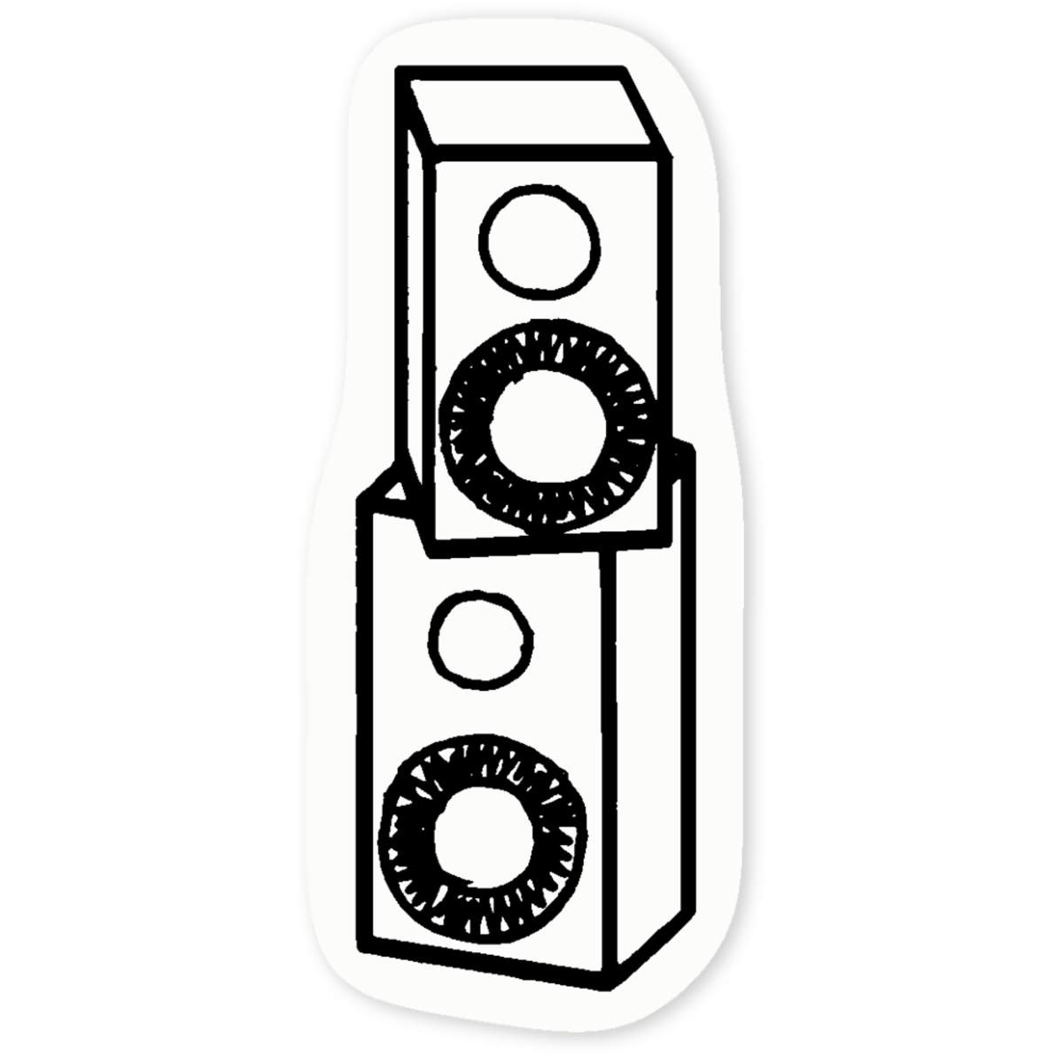 'Speakers' Clear Sticker Decals (DC002798)