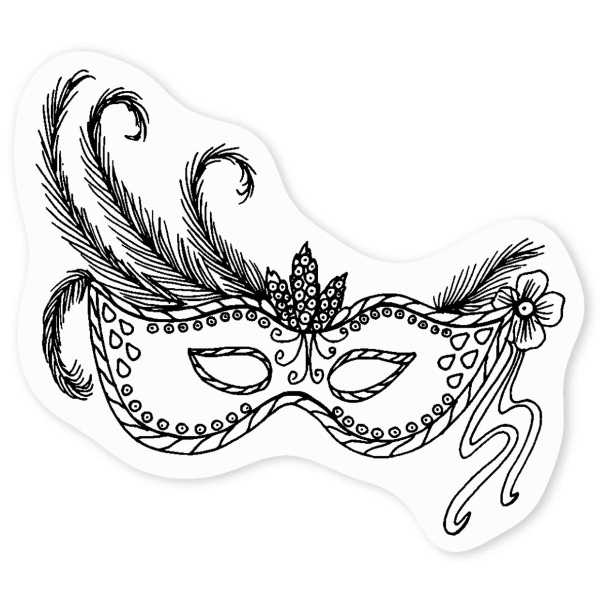 'Masquerade Mask' Clear Sticker Decals (DC003070)
