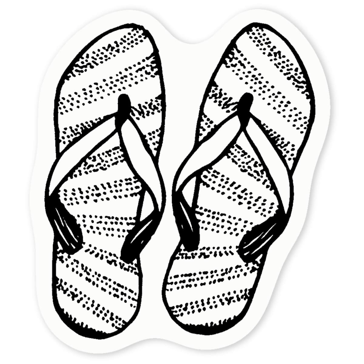 'Flipflops' Clear Sticker Decals (DC006682)