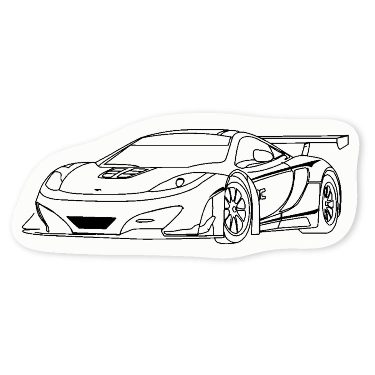 'Sports Car' Clear Sticker Decals (DC006850)