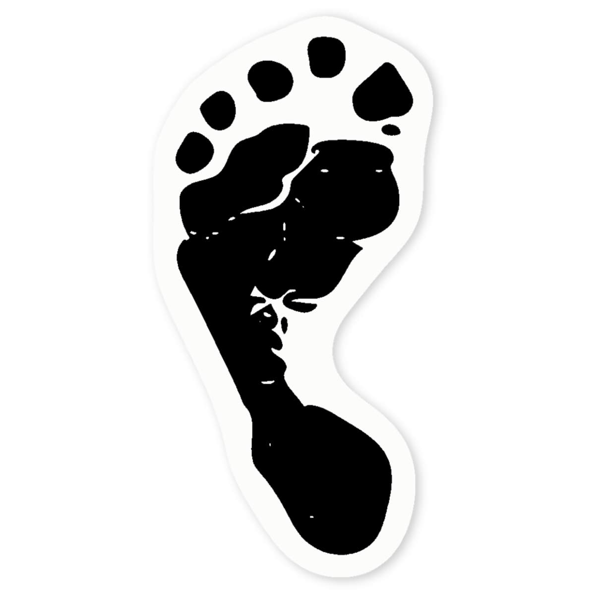 'Left Footprint' Clear Sticker Decals (DC007358)