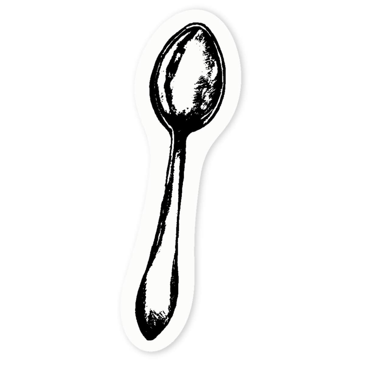 'Teaspoon' Clear Sticker Decals (DC008262)