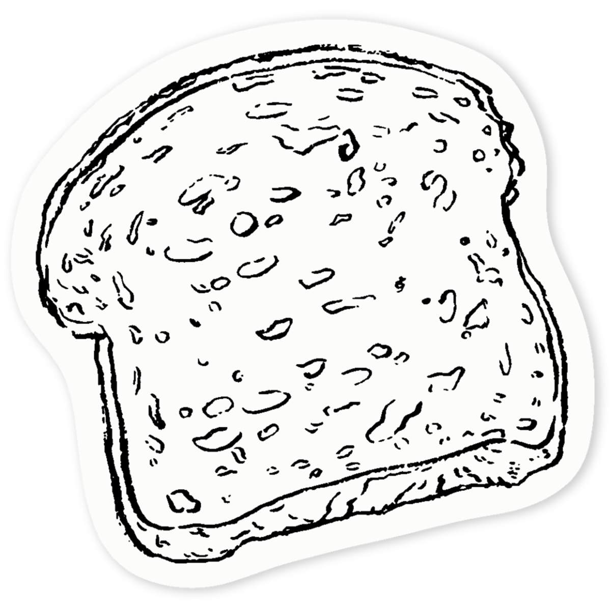 'Slice Of Bread' Clear Sticker Decals (DC010149)