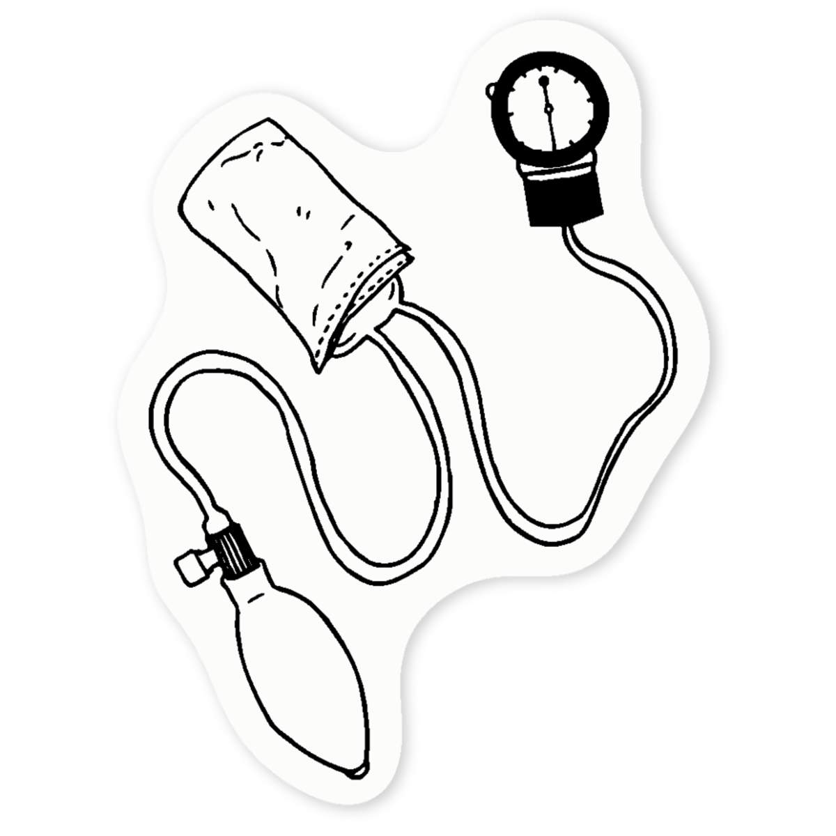 'Blood Pressure Monitor' Clear Vinyl Decal Sticker - Waterproof Permanent Vinyl Decal for Cars, Windows and Bins (DC010388)