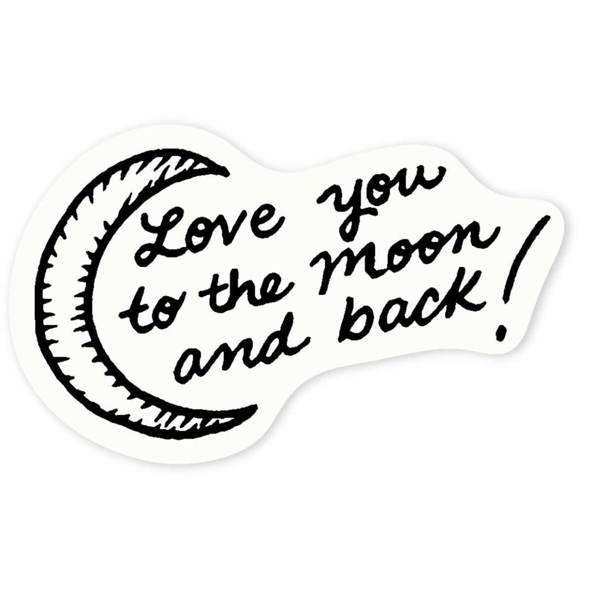 'To The Moon And Back' Clear Sticker Decals (DC011046)