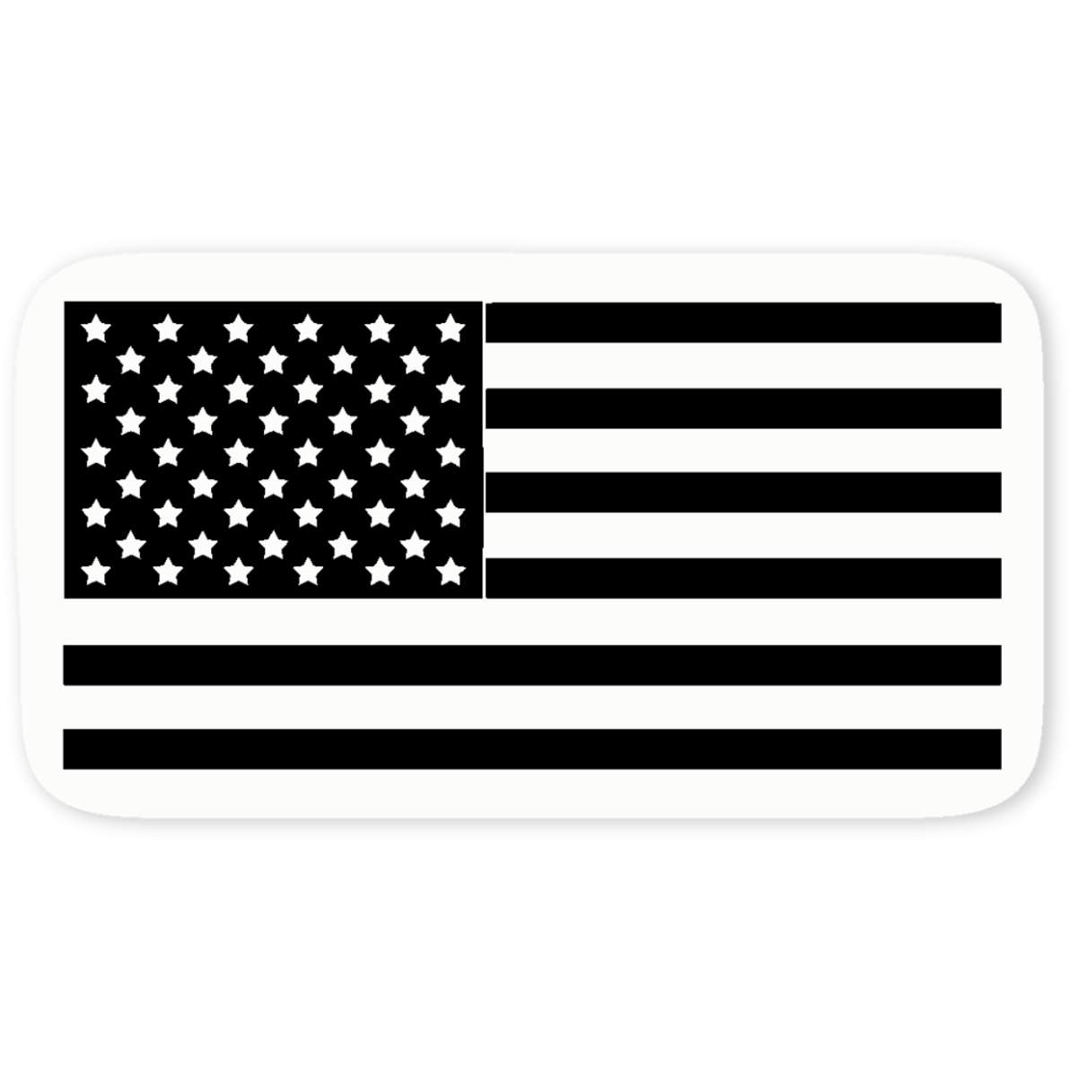 4 x 'American Flag' Clear Premium Vinyl Decal Stickers – Waterproof, Durable & Easy to Apply - For Car Bumpers, Windows, Bins & More - Small (50mm) (DC00024697)