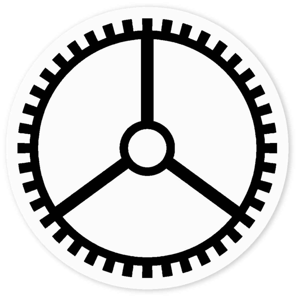 'Cog Wheel' Clear Sticker Decals (DC011440)