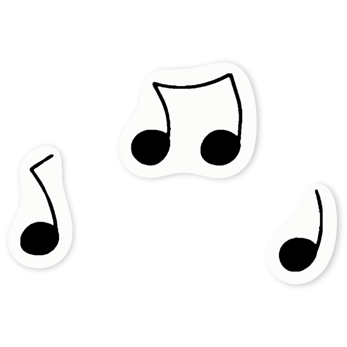 'Musical Notes' Clear Sticker Decals (DC012387)