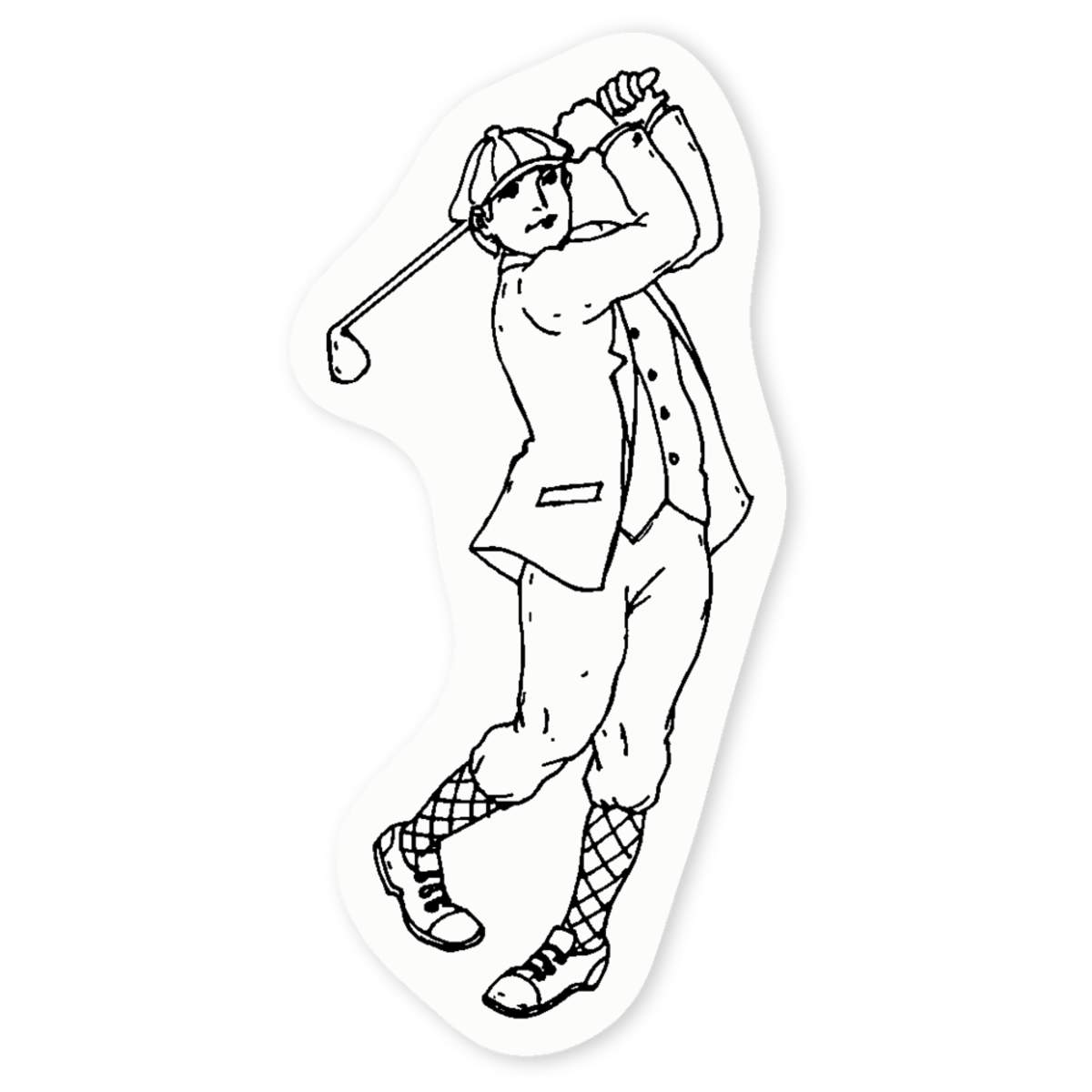 'Golf Swing' Clear Sticker Decals (DC012439)