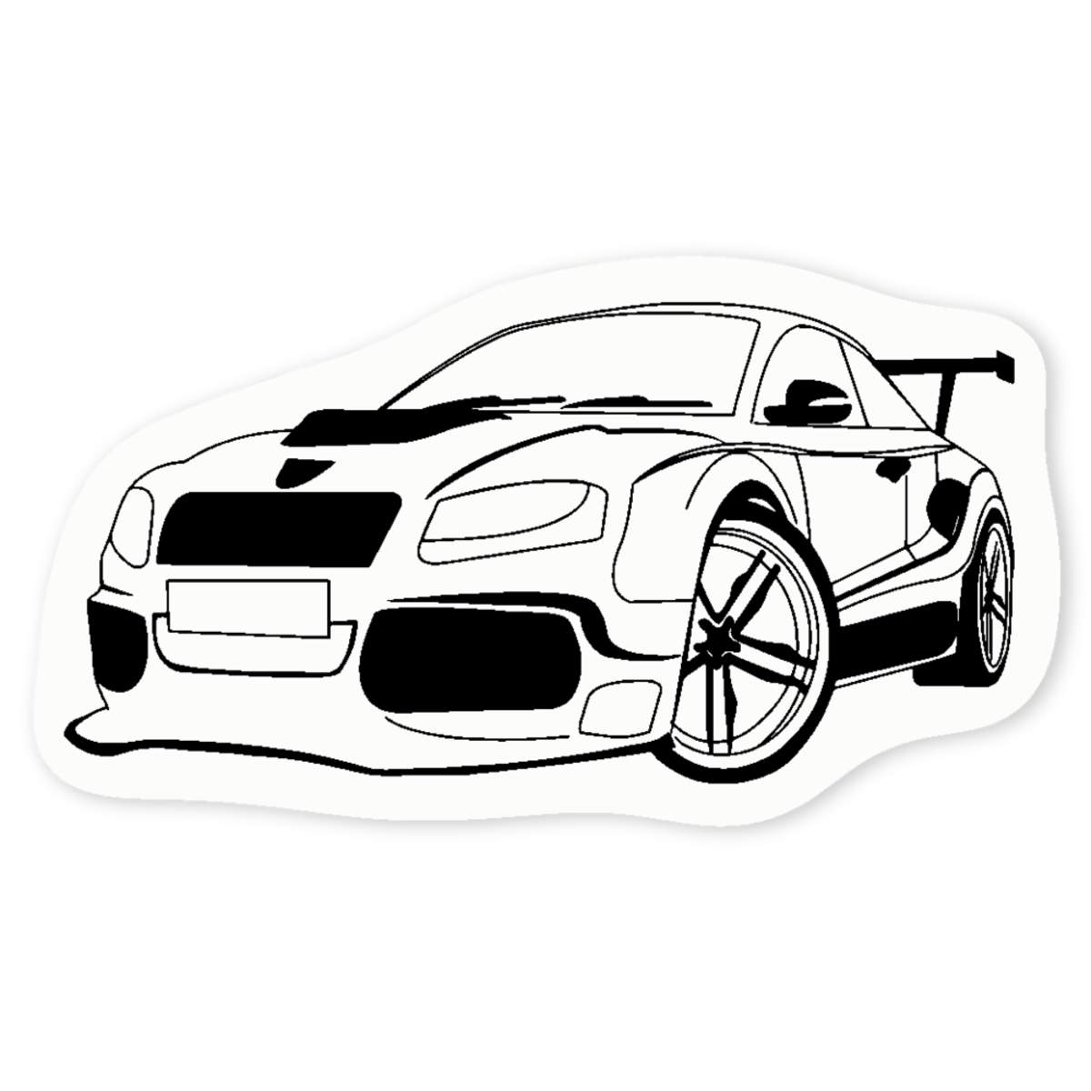 'Sports Car' Clear Sticker Decals (DC012898)