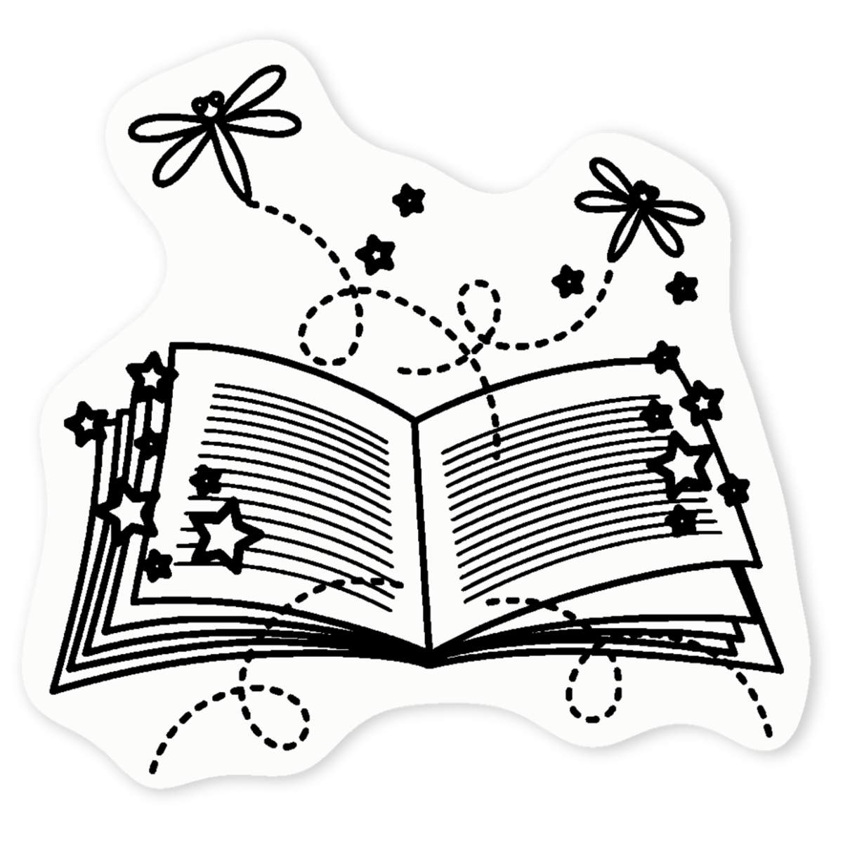 'Magical Book' Clear Sticker Decals (DC013406)