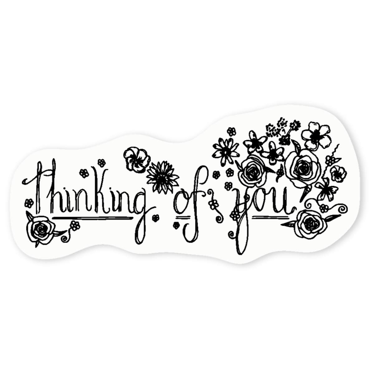 'Thinking Of You' Clear Sticker Decals (DC015033)