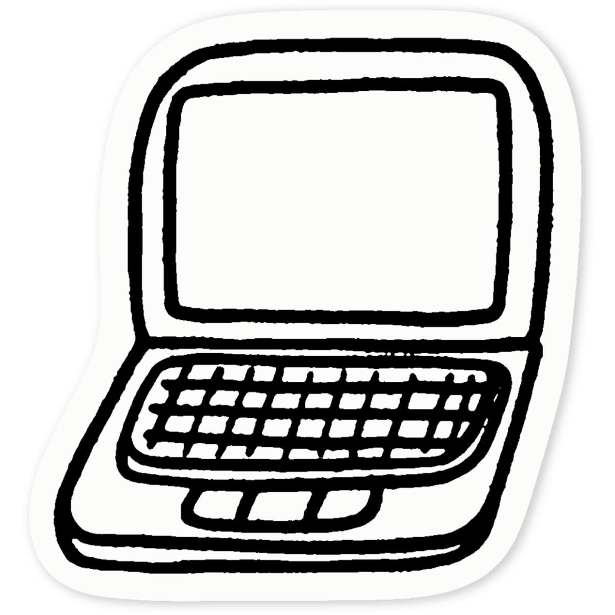 'Laptop Keyboard' Clear Sticker Decals (DC016829)