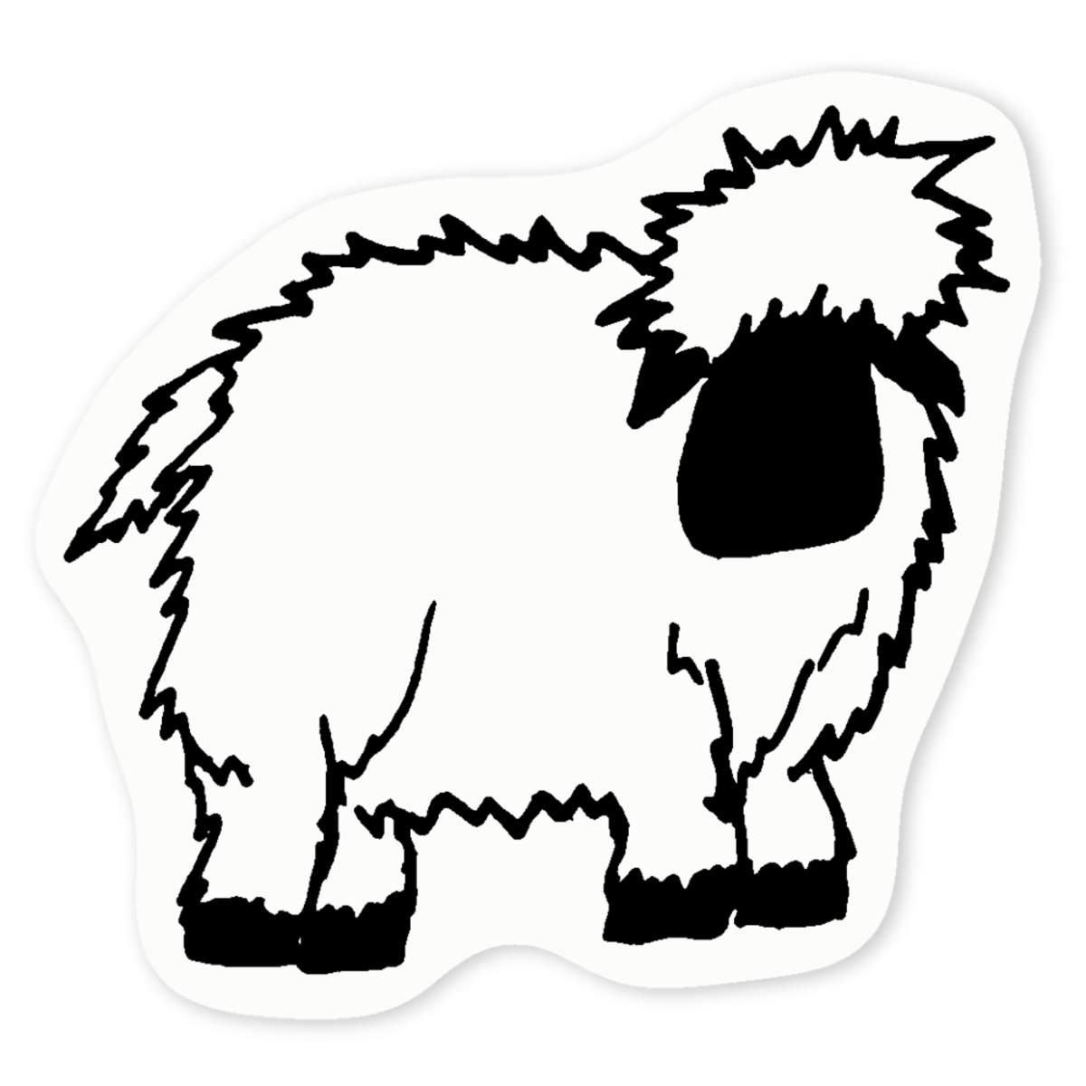 'Standing Sheep' Clear Sticker Decals (DC017496)
