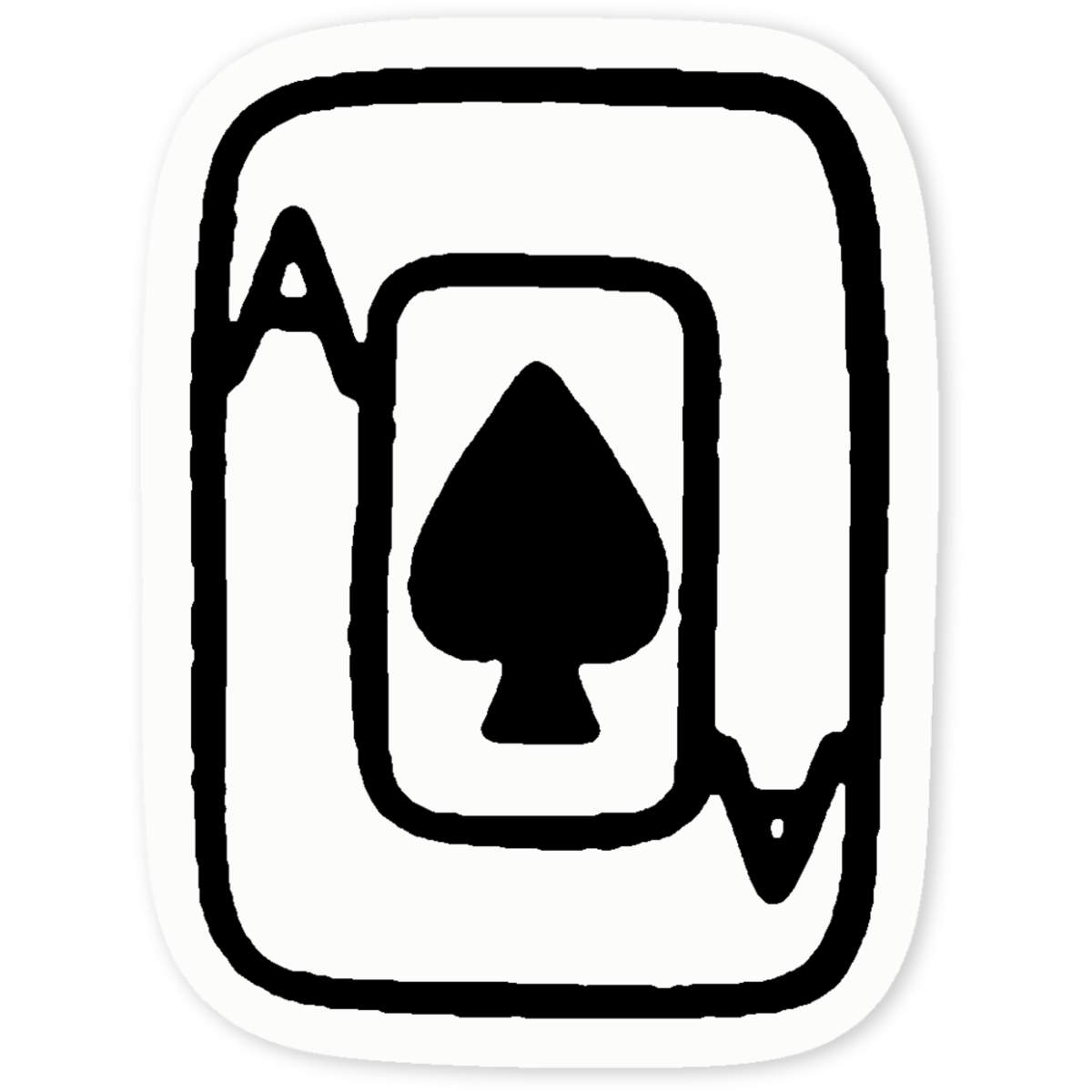 4 x 'Ace Of Spades' Clear Premium Vinyl Decal Stickers – Waterproof, Durable & Easy to Apply - For Car Bumpers, Windows, Bins & More - Small (50mm) (DC00042521)