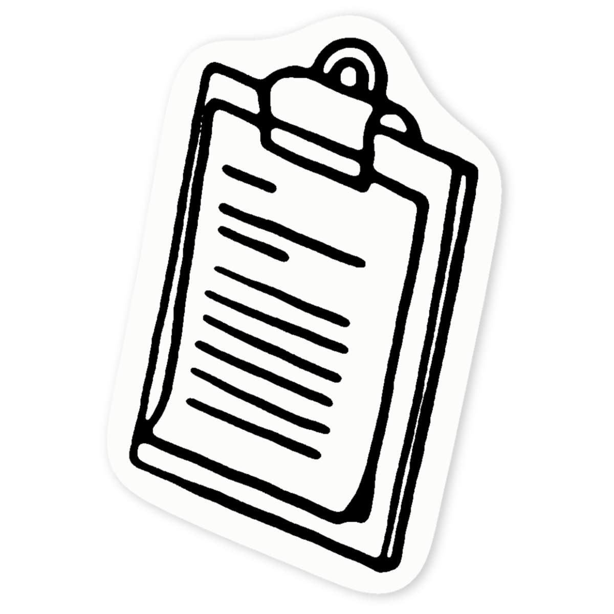 'Clipboard' Clear Sticker Decals (DC017834)