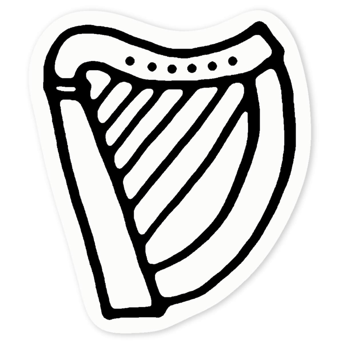'Musical Harp' Clear Sticker Decals (DC017914)