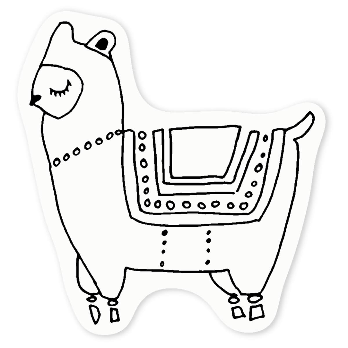 'Proud Alpaca' Clear Sticker Decals (DC018087)