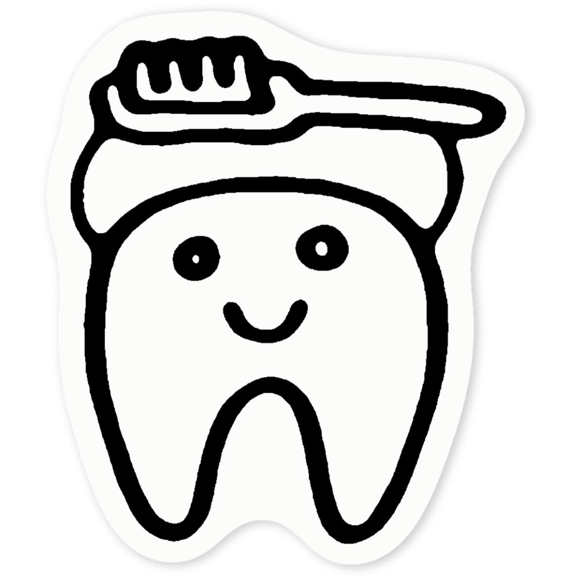 'Tooth & Brush' Clear Sticker Decals (DC018145)