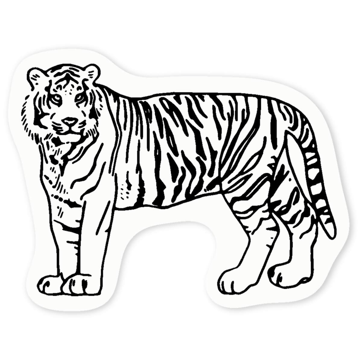 'Standing Tiger' Clear Sticker Decals (DC018354)