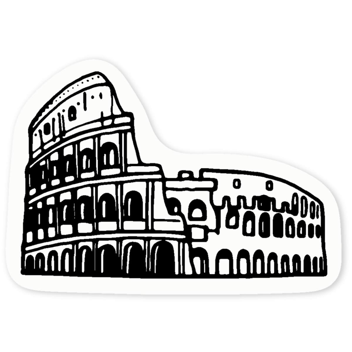 'Rome Colosseum' Clear Sticker Decals (DC018385)