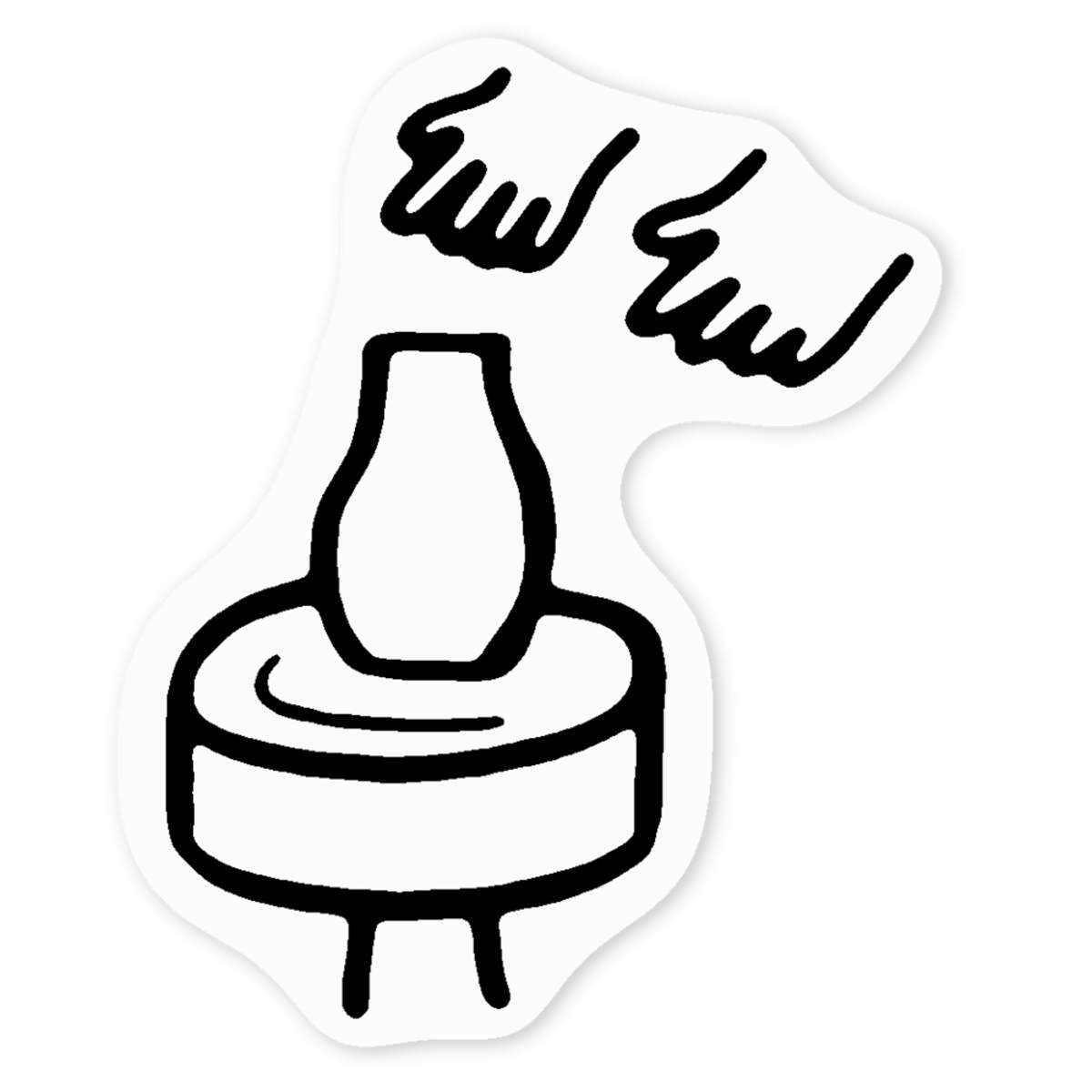 'Pottery Wheel' Clear Sticker Decals (DC018698)