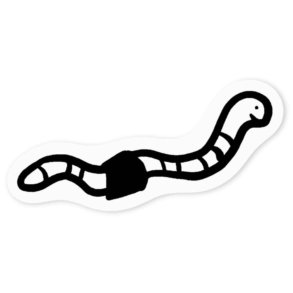 'Earth Worm' Clear Sticker Decals (DC018784)