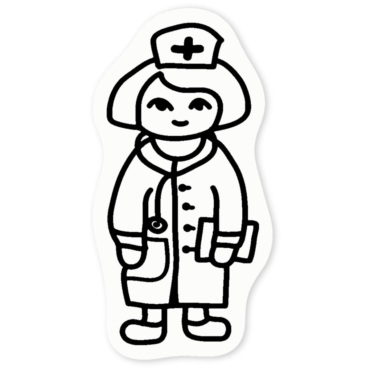 'Friendly Nurse' Clear Sticker Decals (DC018858)