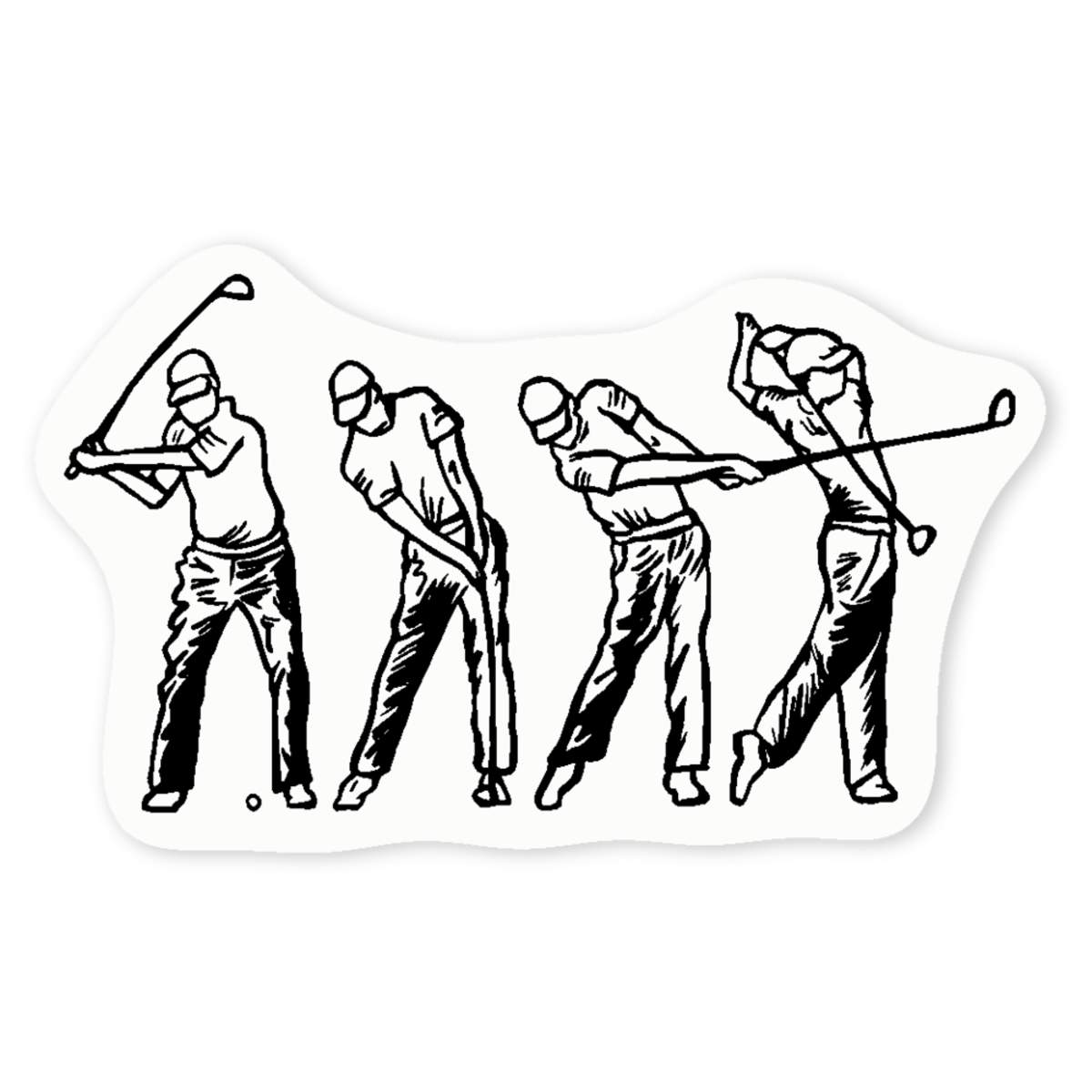 'Golf Sequence' Clear Sticker Decals (DC019751)