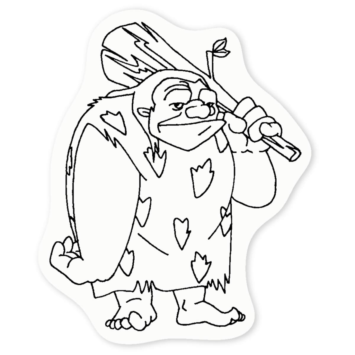 'Cave Man' Clear Sticker Decals (DC020056)
