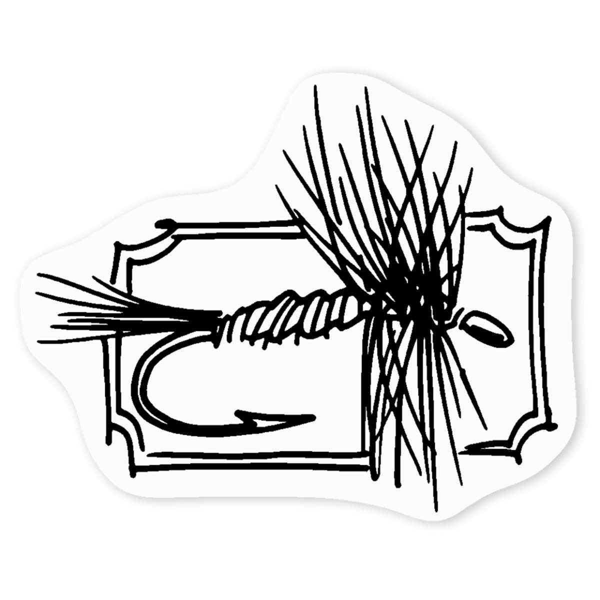 'Fishing Fly' Clear Sticker Decals (DC021239)
