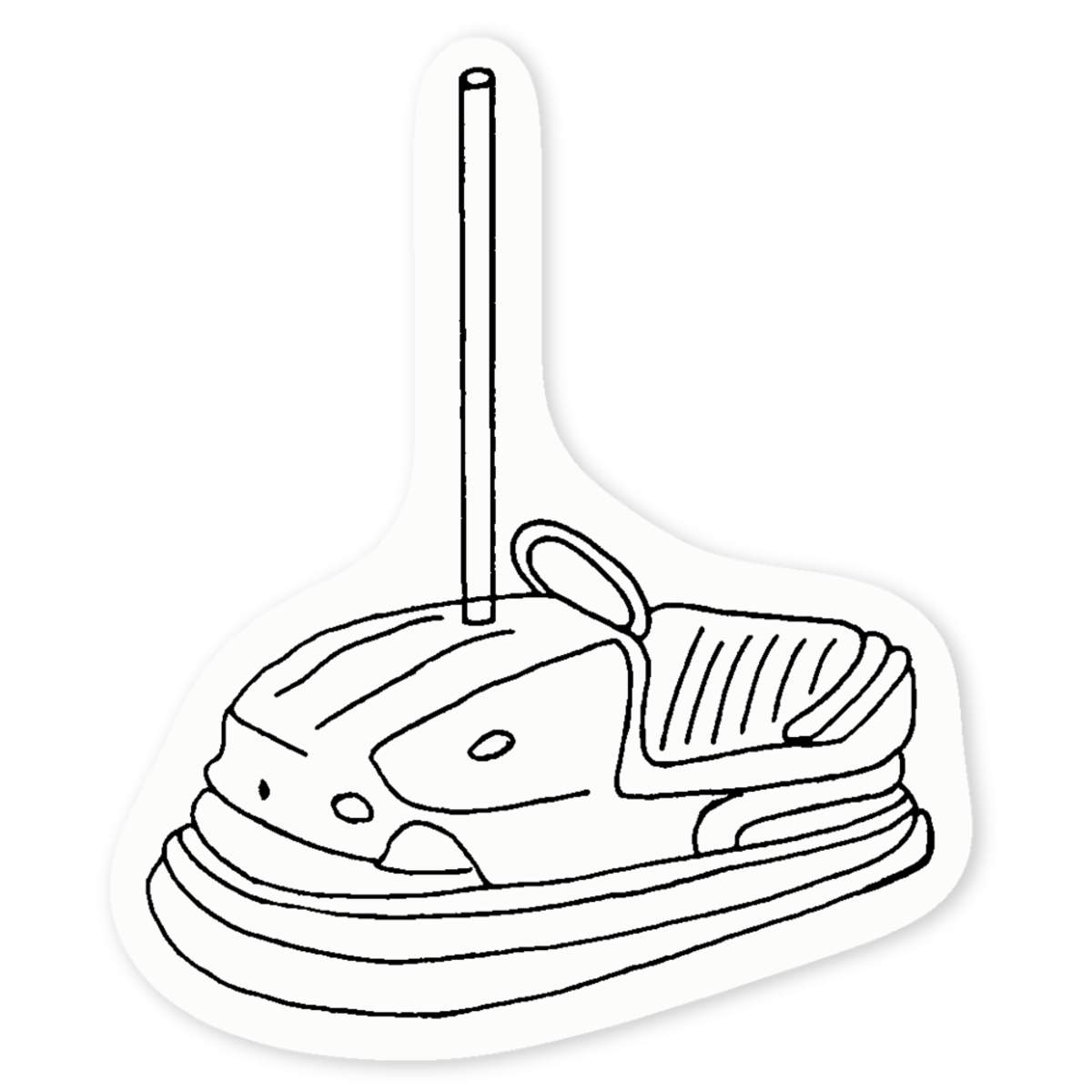 'Dodgem Car' Clear Sticker Decals (DC021514)