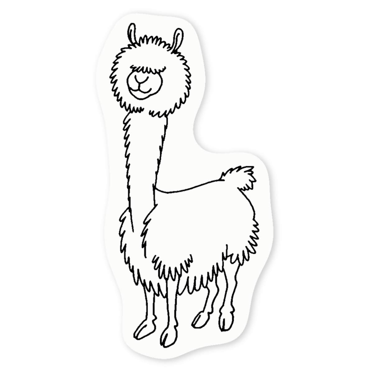 'Alpaca' Clear Sticker Decals (DC021862)