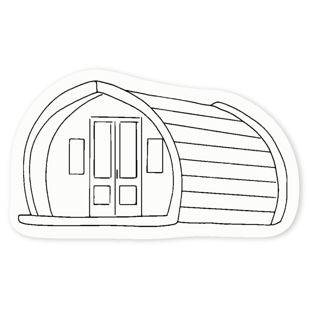 'Glamping Hut' Clear Sticker Decals (DC021888)