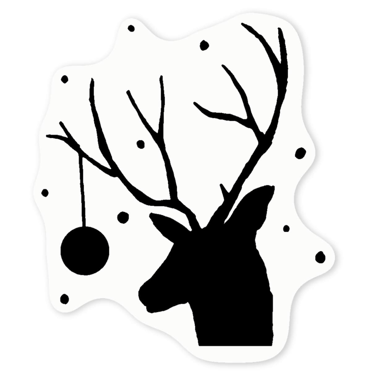 'Christmas Reindeer' Clear Sticker Decals (DC022734)